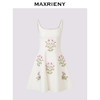 玛克门店发货：MAXRIENY繁花小白裙华丽立体钉珠贴花连衣裙甜美(货号:MC85DR389) 商品缩略图1