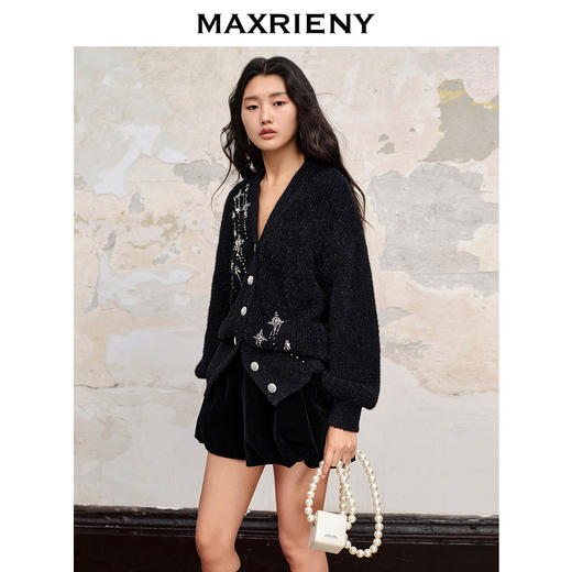 MAXRIENY*复古感丝绒裙裤23冬季新款短裤女(货号:MC88PA509) 商品图2