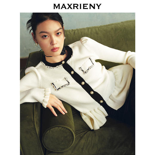 玛克门店发货：MAXRIENY贵雅*风钉珠小香外套(货号:MS85JA530) 商品图1