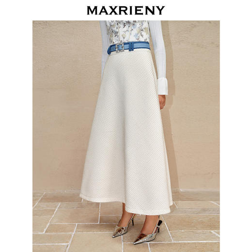 MAXRIENY*复古感半裙*A型廓形牛仔拼接裙子(货号:MC88SK792) 商品图2