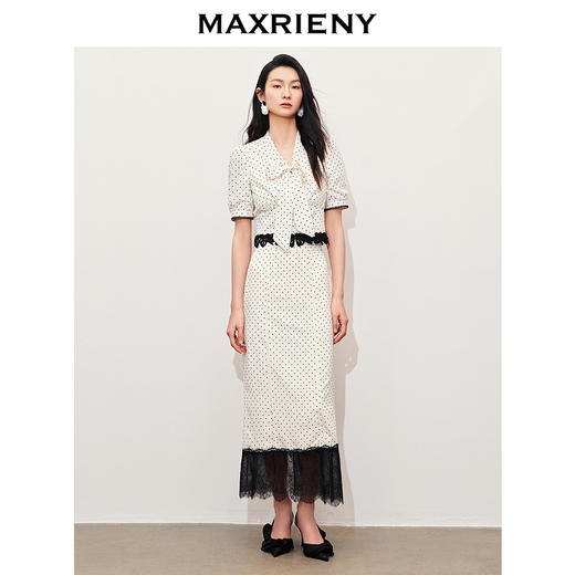 玛克门店发货：MAXRIENY法式复古风情蕾丝鱼尾半裙(货号:MC85SK060) 商品图1
