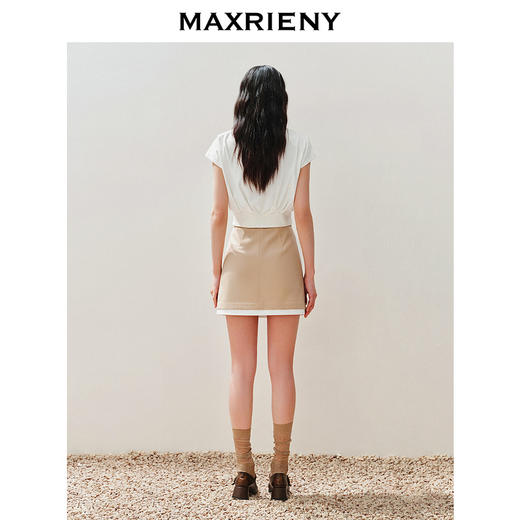 玛克门店发货：MAXRIENY复古绣花钉珠休闲T恤优雅花卉印花(货号:MC85TS004) 商品图3