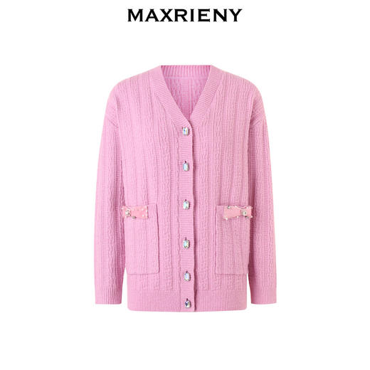 MAXRIENY kitty粉针织外套2023冬季新款(货号:MS88JA779) 商品图4