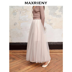 玛克门店发货：MAXRIENY朦胧感欧根纱网纱半裙(货号:MC88SK610)