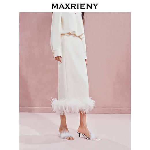 玛克门店发货：MAXRIENY*复古宫廷刺绣半裙(货号:MC85SK531A20) 商品图2