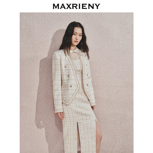 玛克门店发货：MAXRIENY复古宫廷风刺绣收腰外套(货号:MC85JA501) 商品图2