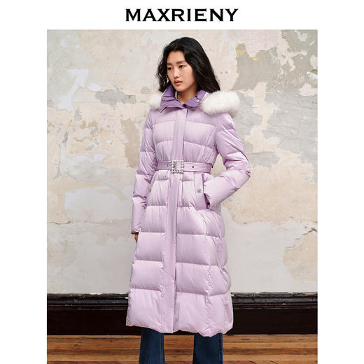 MAXRIENY羽绒服狐狸毛领长款修身收腰加厚冬季外套(货号:MC88DC506) 商品图2