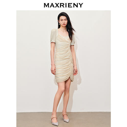 玛克门店发货：MAXRIENY甜美文艺绣珠连衣裙(货号:MC85DR323) 商品图1