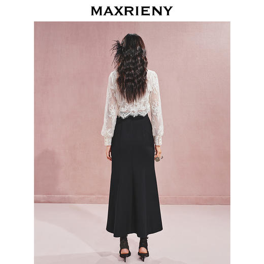 玛克门店发货：MAXRIENY复古优雅金扣鱼尾半身裙长裙(货号:MC85SK537) 商品图2