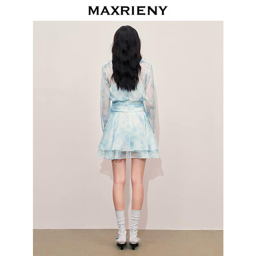 玛克门店发货：浪漫度假连衣裙晕染印花仙女森系气质裙子(货号:MS85DR284) 商品图3