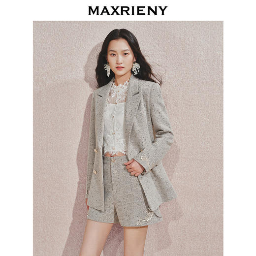 【主题纪念款】MAXRIENY*日常通勤风钉珠刺绣外套2024秋冬新款(货号:MC85JA579) 商品图2