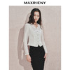 MAXRIENY*复古感丝绒衬衫24秋冬新款水钻领收腰上衣女修身显瘦(货号:MS85TP506) 商品缩略图2