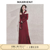 玛克门店发货：MAXRIENY酒红针织性感钉珠连衣裙(货号:MC85DR563) 商品缩略图0