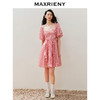 玛克门店发货：MAXRIENY甜美宫延风钉珠方领连衣裙茶歇裙(货号:MC85DR332) 商品缩略图1