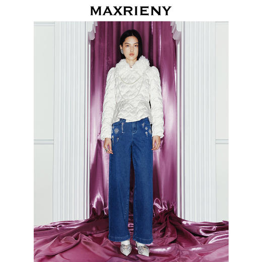 MAXRIENY立体菱格短款羽绒服2023冬季新款(货号:MC88DC770) 商品图1