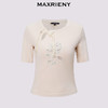 玛克门店发货：MAXRIENY新中式绣珠装饰T恤正肩上衣女(货号:MC85TS255) 商品缩略图4