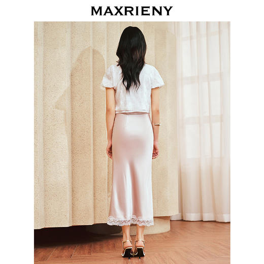 MAXRIEN新中式衬衫国风宫廷剪影领镂空玉扣上衣(货号:MS85TP254) 商品图3