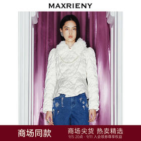 MAXRIENY立体菱格短款羽绒服2023冬季新款(货号:MC88DC770)