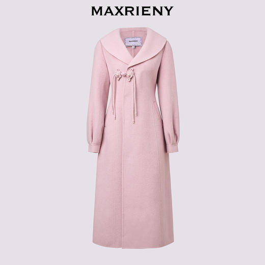玛克门店发货：MAXRIENY中式雅韵复古毛呢大衣货号:MS85CT507) 商品图4