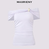 预售玛克门店发货：MAXRIENY*日常一字肩上衣修身显瘦(货号:MC85TP337) 商品缩略图4