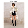MAXRIENY*复古感绣花领羽绒服长款2023秋冬新款翻领毛绒外套(货号:MS88DC536) 商品缩略图1