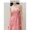 玛克门店发货:MAXRIENY华丽甜美刺绣连衣裙收腰散摆红格(货号:MC85DR341) 商品缩略图2