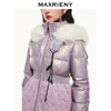 MAXRIENY紫色拼接毛领羽绒服加厚冬装复古外套(货号:MC87DC779) 商品缩略图3