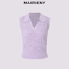 玛克门店发货：MAXRIENY*华丽毛衫条纹珠光POLO领上衣(货号:MC85SW310) 商品缩略图4