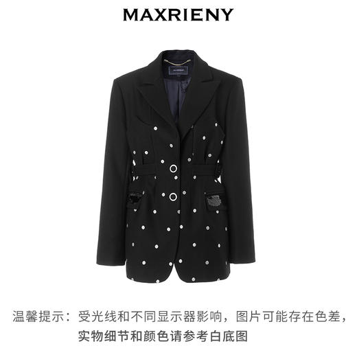 玛克门店发货：MAXRIENY复古波点收腰外套(货号:MC88JA802) 商品图4
