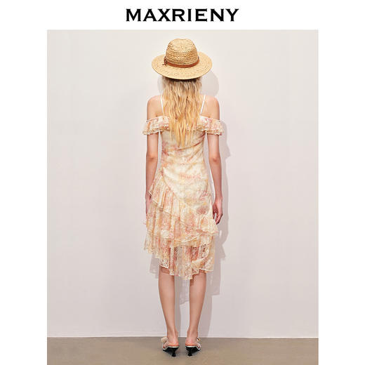 玛克门店发货：MAXRIENY浪漫甜美风晕染蕾丝连衣裙(货号:MC85DR390) 商品图3