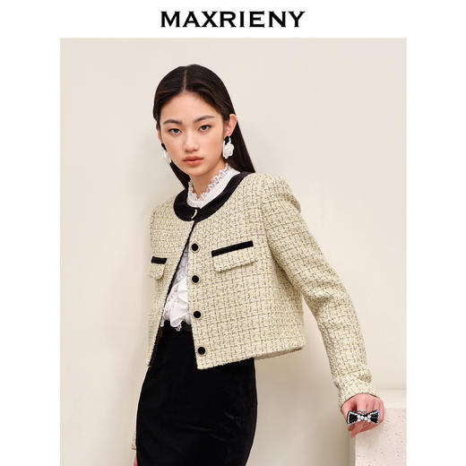 玛克门店发货：MAXRIENY名媛千金小香风短外套(货号:MS88JA537) 商品图2