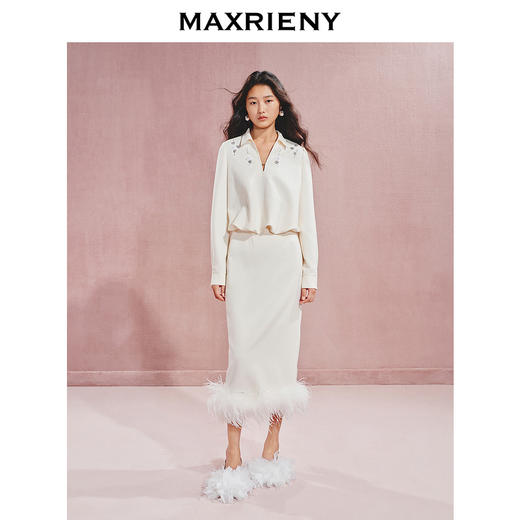 玛克门店发货：MAXRIENY*复古宫廷刺绣半裙(货号:MC85SK531A20) 商品图1