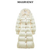 MAXRIENY*复古感绣花领羽绒服长款2023秋冬新款翻领毛绒外套(货号:MS88DC536) 商品缩略图4