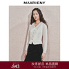 MAXRIENY*复古感丝绒衬衫24秋冬新款水钻领收腰上衣女修身显瘦(货号:MS85TP506) 商品缩略图0