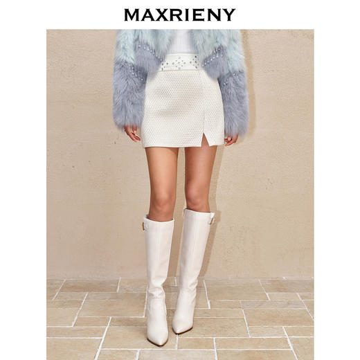 MAXRIENY*优雅复古感华丽钉珠半裙气质感裙子(货号:MC88SK793) 商品图2