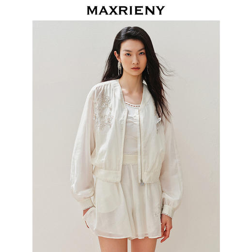 玛克门店发货：MAXRIENY*休闲感重工珠绣轻盈外套(货号:MC85JA261) 商品图2