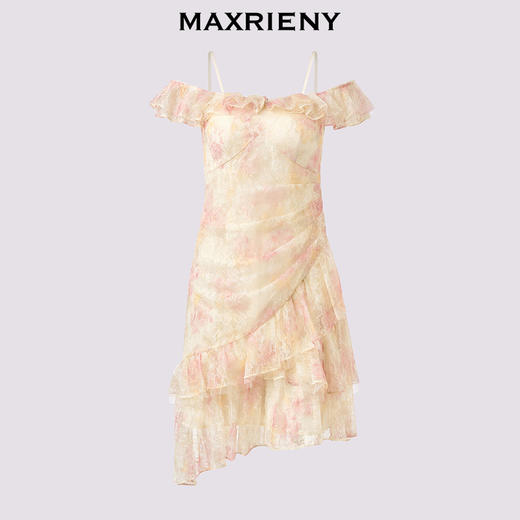 玛克门店发货：MAXRIENY浪漫甜美风晕染蕾丝连衣裙(货号:MC85DR390) 商品图4