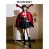 MAXRIENY复古红披肩领毛呢大衣毛呢外套羊毛外衣(货号:MS87CT754) 商品缩略图2