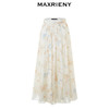 玛克门店发货：MAXRIENY浪漫复古印花伞摆半裙桑蚕丝裙(货号:MC85SK022) 商品缩略图4