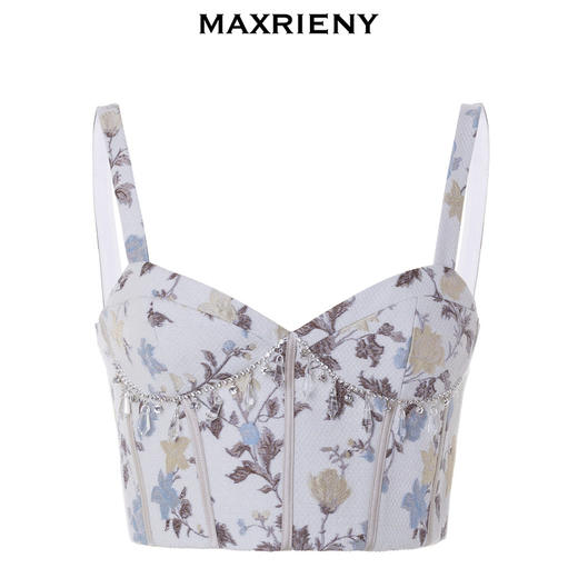 MAXRIENY*复古感华丽水晶流苏吊带外搭上衣女(货号:MC88TP782) 商品图4