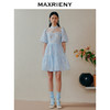 百盛玛克门店发货MAXRIENY国风新中式娃娃裙复古盘扣泡泡袖连衣裙(货号:MC88DR374) 商品缩略图1