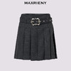 玛克门店发货：MAXRIENY复古少女感黑灰宽压褶半身裙短裙(货号:MC85SK536) 商品缩略图4