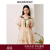 玛克门店发货:MAXRIENY晚霞繁花连衣裙别致油画花卉印花欧根纱裙(货号:MC88DR501) 商品缩略图0