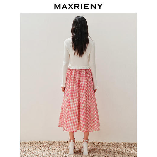 玛克门店发货：MAXRIENY宫廷浪漫风针织开衫外套收腰外搭(货号:MC85JA257) 商品图3