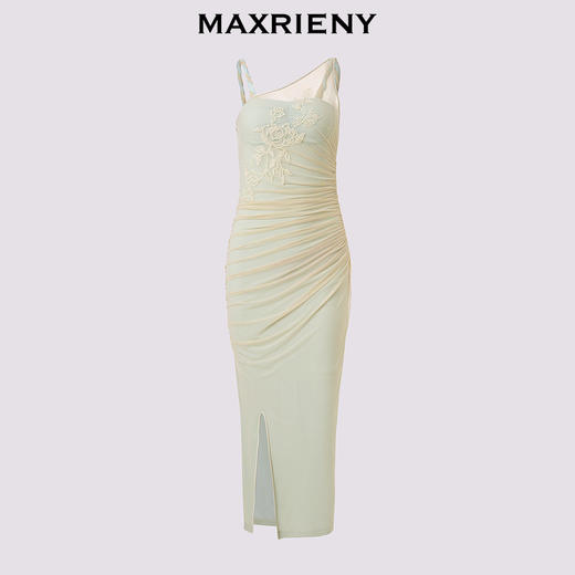 玛克门店发货：MAXRIENY不对称领口绣花吊带连衣裙(货号:MC85DR269) 商品图4