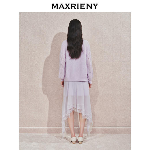 玛克门店发货：MAXRIENY羊毛马海毛混纺针织外套(货号:MC85JA575) 商品图3