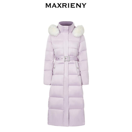 MAXRIENY羽绒服狐狸毛领长款修身收腰加厚冬季外套(货号:MC88DC506) 商品图4