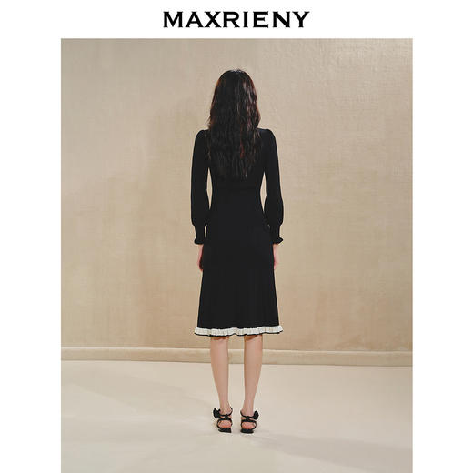 【主题纪念款】MAXRIENY千金香颂连衣裙刺绣领收腰鱼尾长裙(货号:MS85DR503) 商品图3