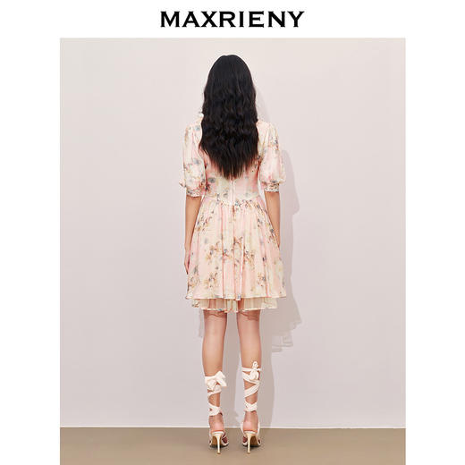 玛克门店发货：MAXRIENY浪漫度假风印花连衣裙蓬蓬裙(货号:MC85DR401) 商品图3