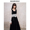 MAXRIENY法式宫廷复古风拼接蕾丝丝绒连衣裙(货号:MS88DR507) 商品缩略图2